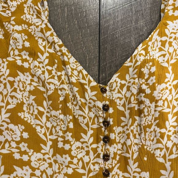 Mustard w/white floral jumpsuit - Picture 8 of 8
